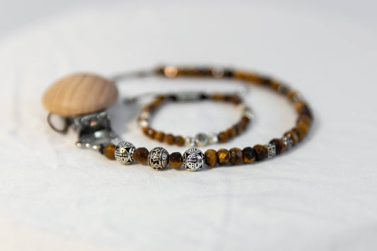 Set Lănțișor Suzeta și Brățară White